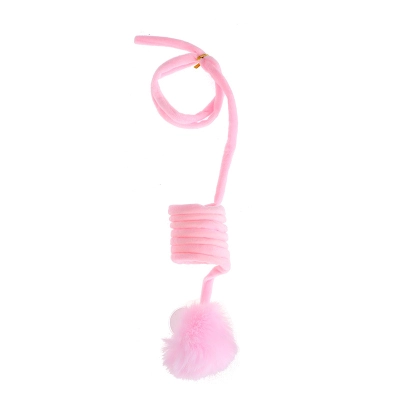 Suction Cup Spring Fluffy Ball Cat Toy 02