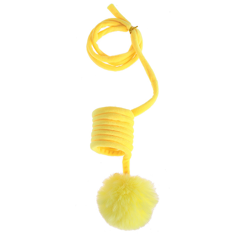 Suction Cup Spring Fluffy Ball Cat Toy