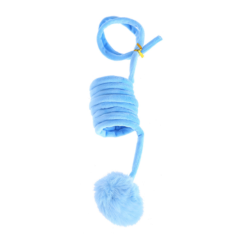 Suction Cup Spring Fluffy Ball Cat Toy