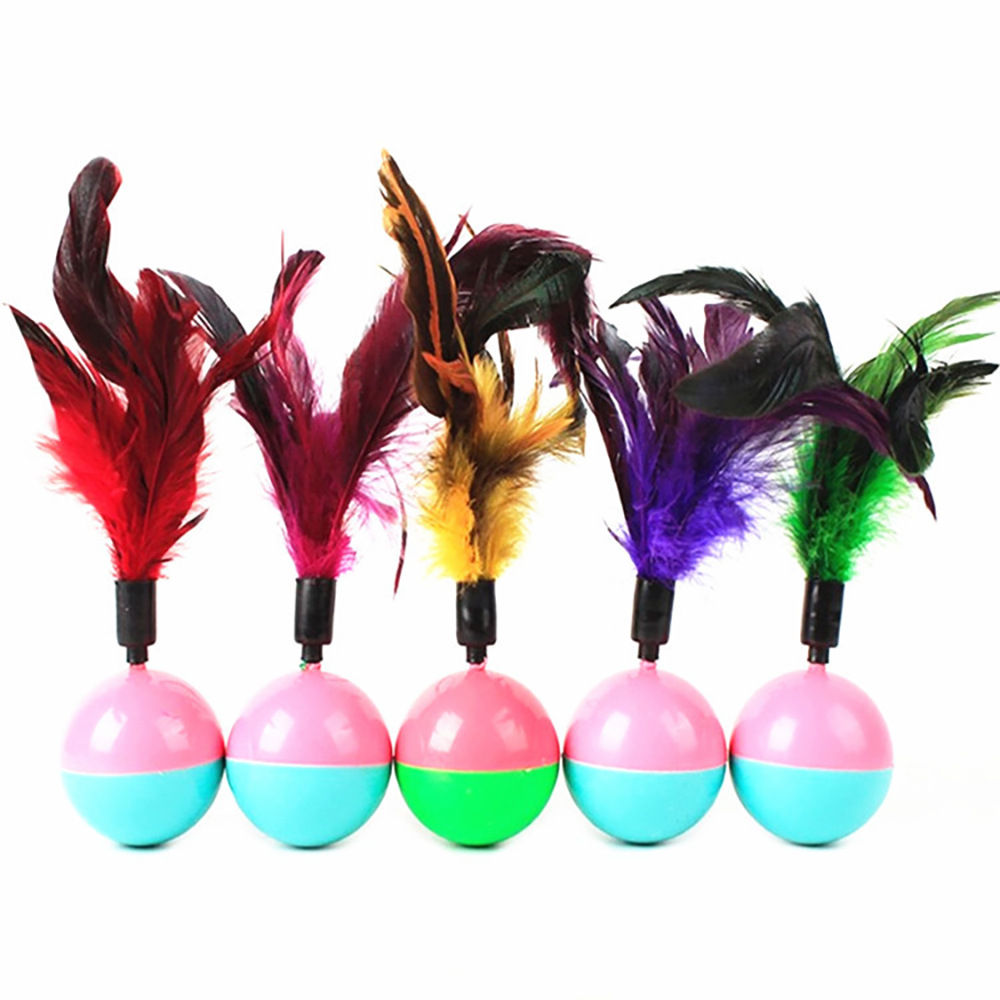 Four color Tumbler Feather Cat Toy
