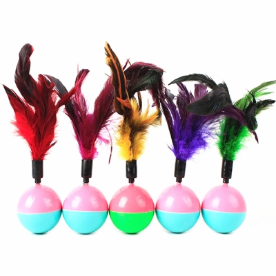 Four color Tumbler Feather Cat Toy 01