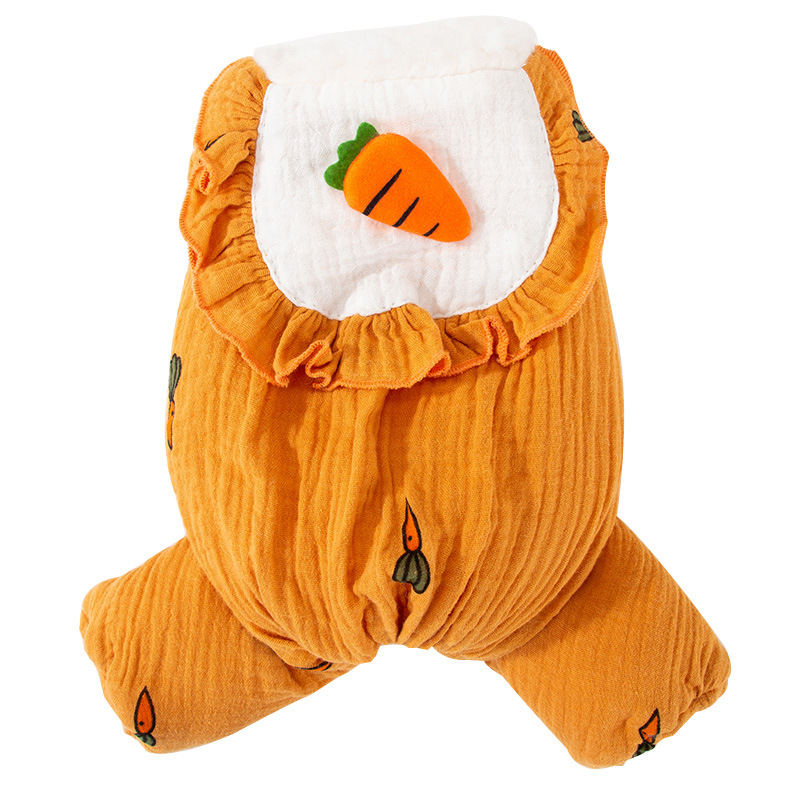 Cute pet winter carrot-themed cotton coat