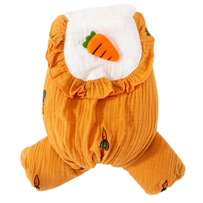 Cute pet winter carrot-themed cotton coat 01