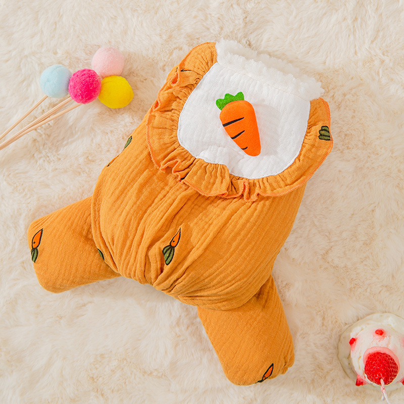 Cute pet winter carrot-themed cotton coat
