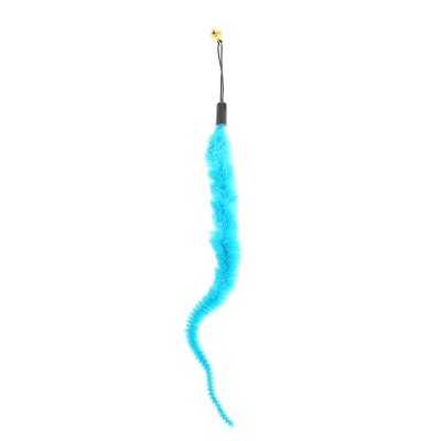 Colorful Furry Caterpillar Cat Toy Wand 02