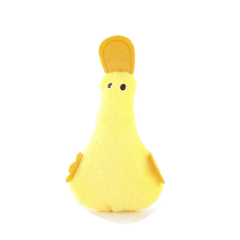 Cat Plush Duck Toy with Mint Crinkle Paper