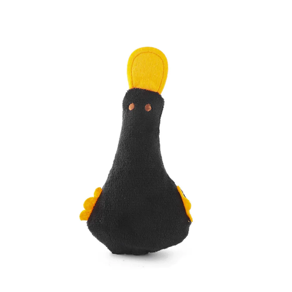 Cat Plush Duck Toy with Mint Crinkle Paper