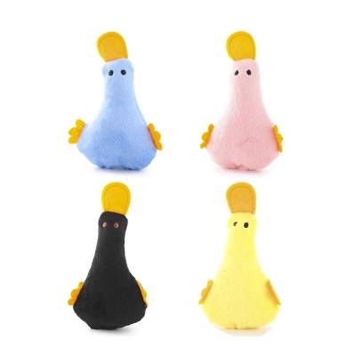 Cat Plush Duck Toy with Mint Crinkle Paper 01