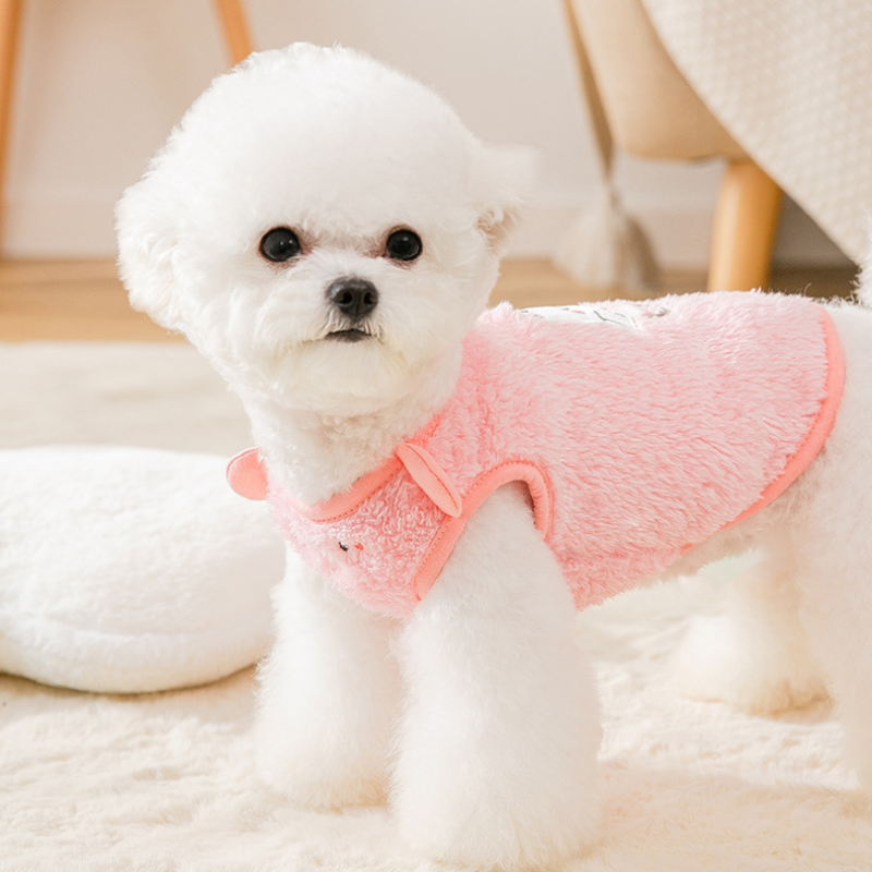 Autumn Warm Cartoon Fluffy Pet Vest
