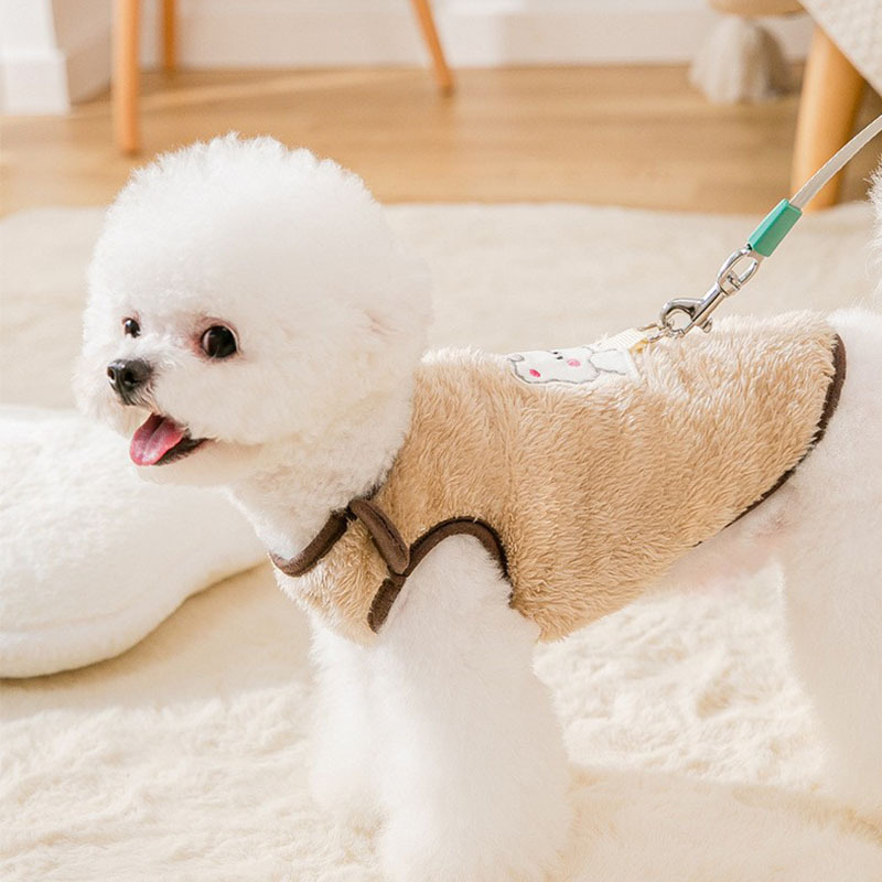 Autumn Warm Cartoon Fluffy Pet Vest