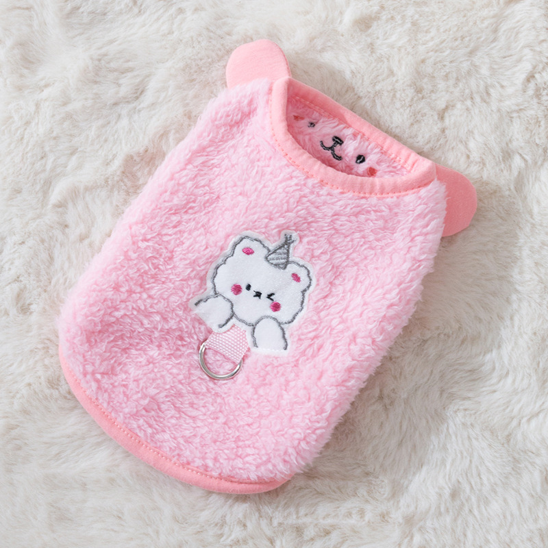 Autumn Warm Cartoon Fluffy Pet Vest