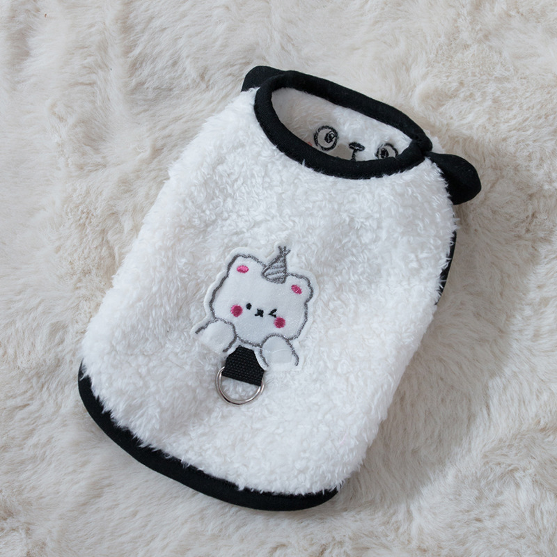Autumn Warm Cartoon Fluffy Pet Vest