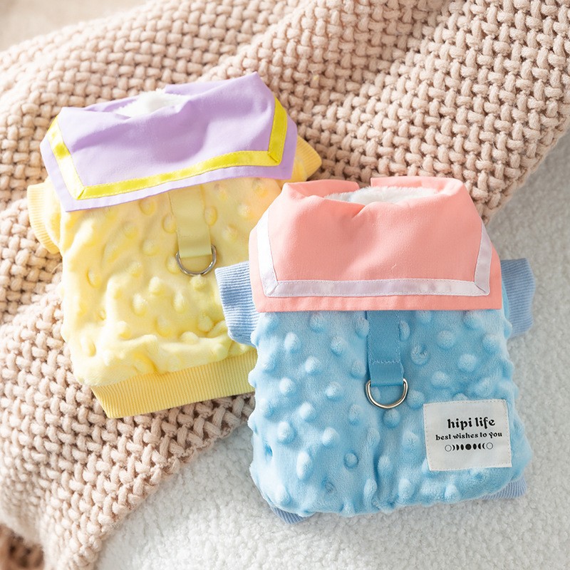 Winter Pet Clothes with Padded Fur Lapel
