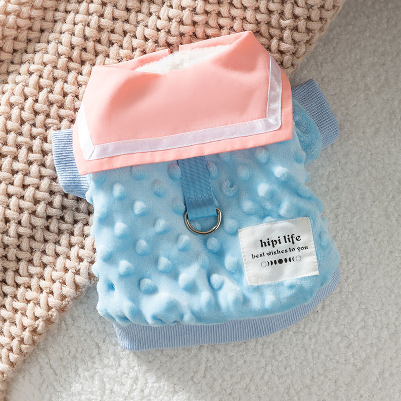 Winter Pet Clothes with Padded Fur Lapel