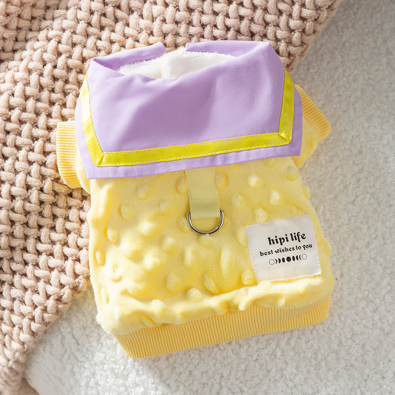 Winter Pet Clothes with Padded Fur Lapel