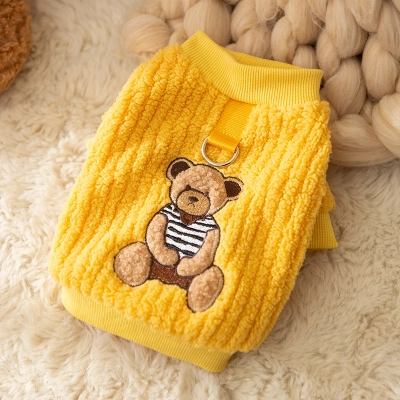 Pet Striped Teddy Warm Fleece Coat 02