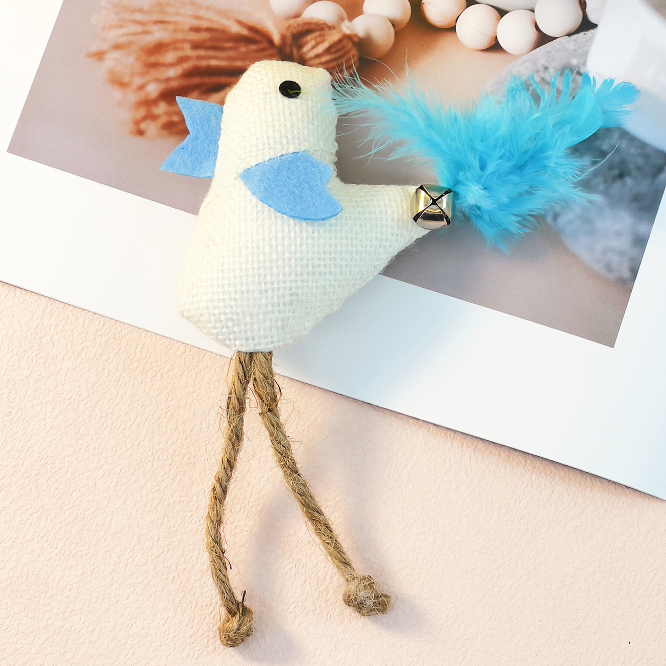 Furry Feathered Bell Chirping Chicken Toy