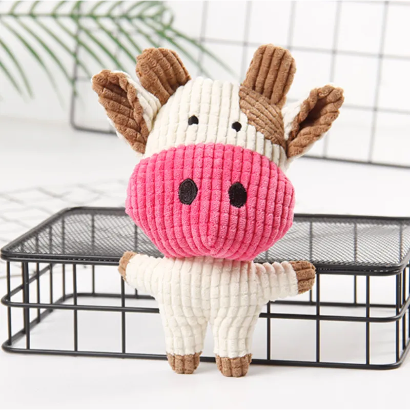 Dog Chew Toys Plush Farm Animals