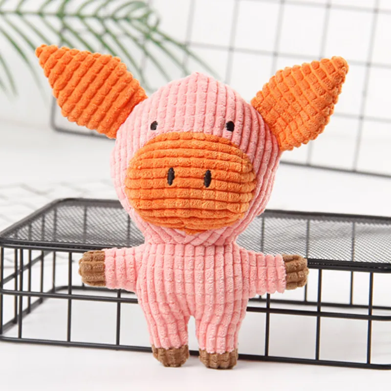 Dog Chew Toys Plush Farm Animals