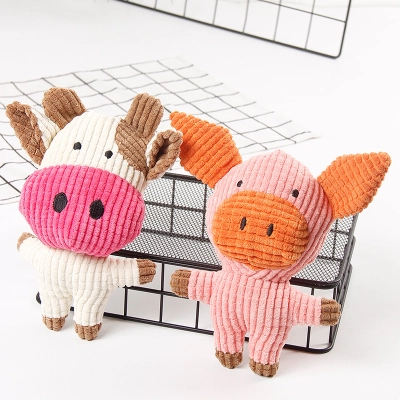 Dog Chew Toys Plush Farm Animals 01