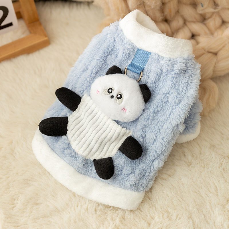 Cute Cartoon Pocket Pet Coat with Leash