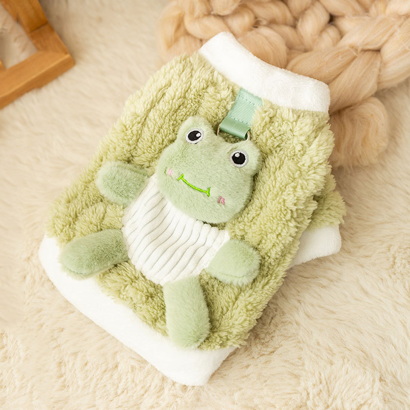 Cute Cartoon Pocket Pet Coat with Leash