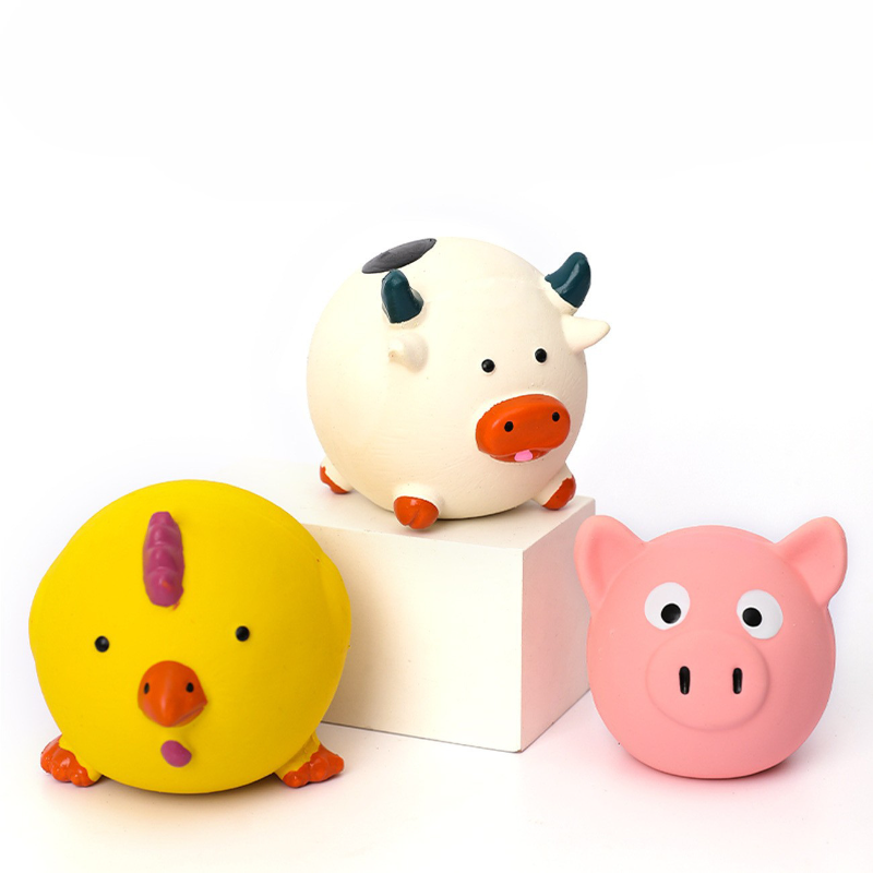 Adorable Latex Pet Toys in Animal Forms