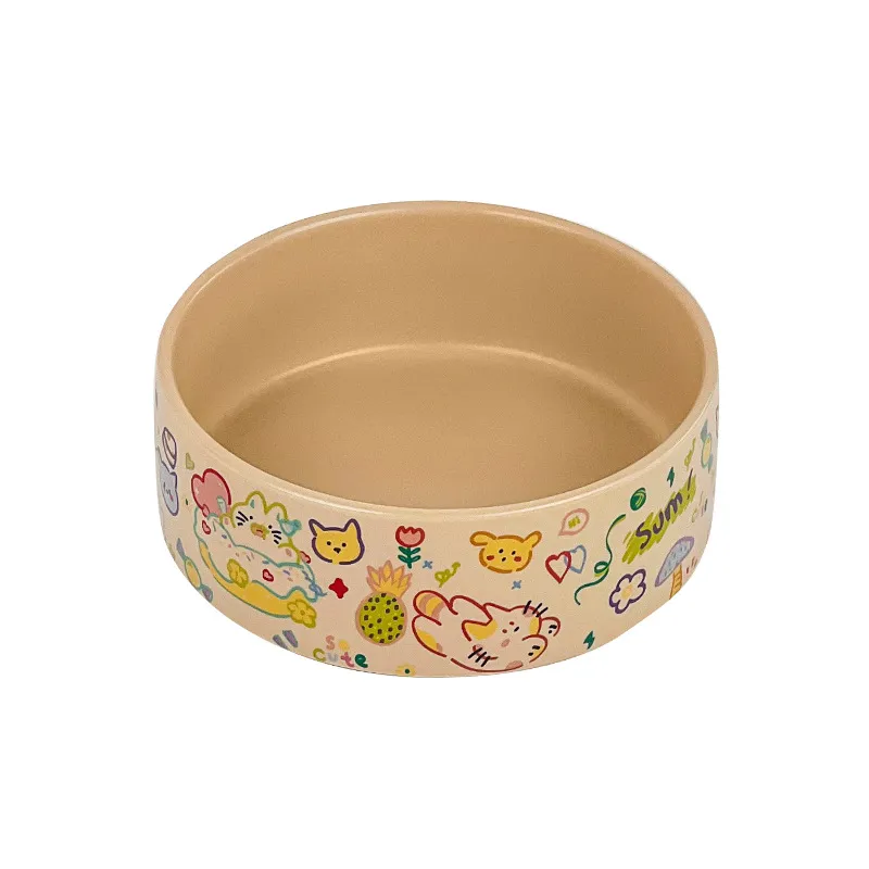 Graffiti Pet Bowl Ceramic Healthy Bowl