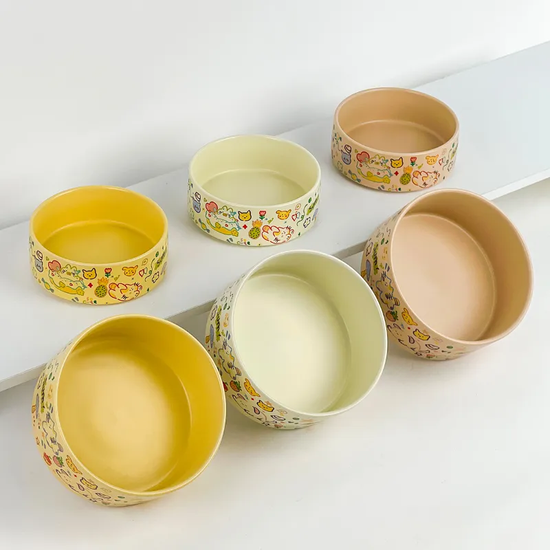 Graffiti Pet Bowl Ceramic Healthy Bowl