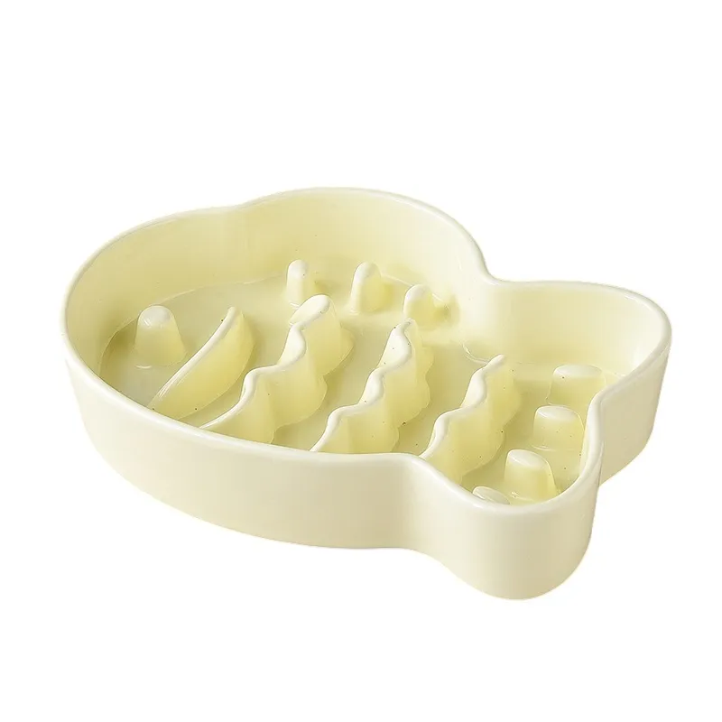 Slow eating Fish shaped Pet Bowl