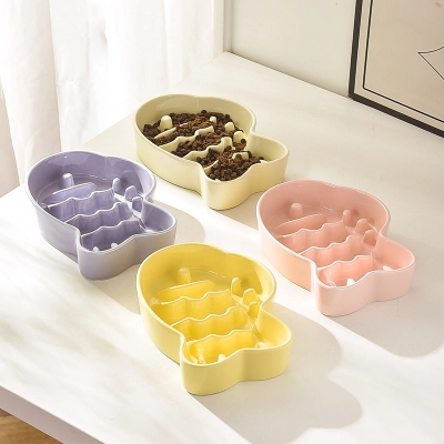 Slow eating Fish shaped Pet Bowl 02