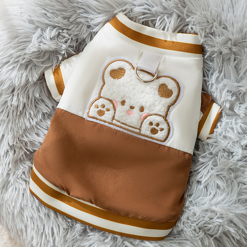 Warm Bear style Baseball Pet Leash Garment