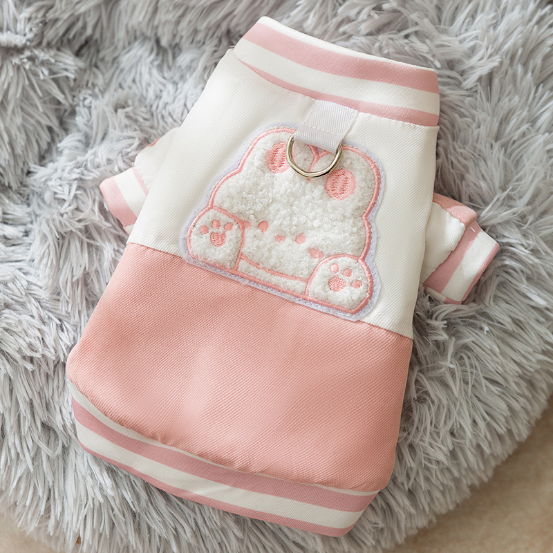 Warm Bear style Baseball Pet Leash Garment