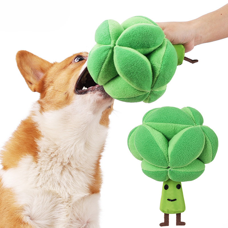 Dog IQ Treat Dispensing Broccoli Toy