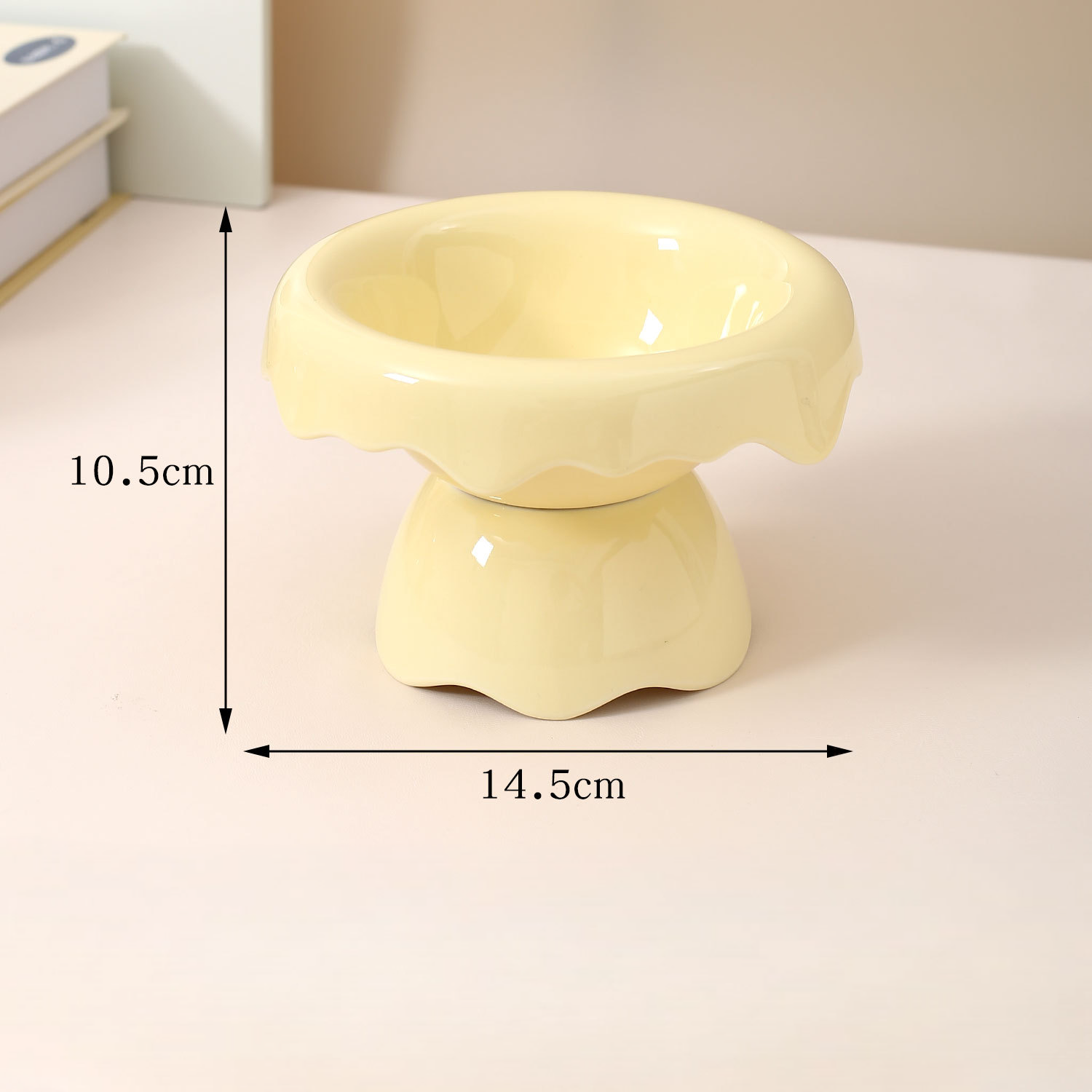 Petal Ceramic High foot Pet Bowl