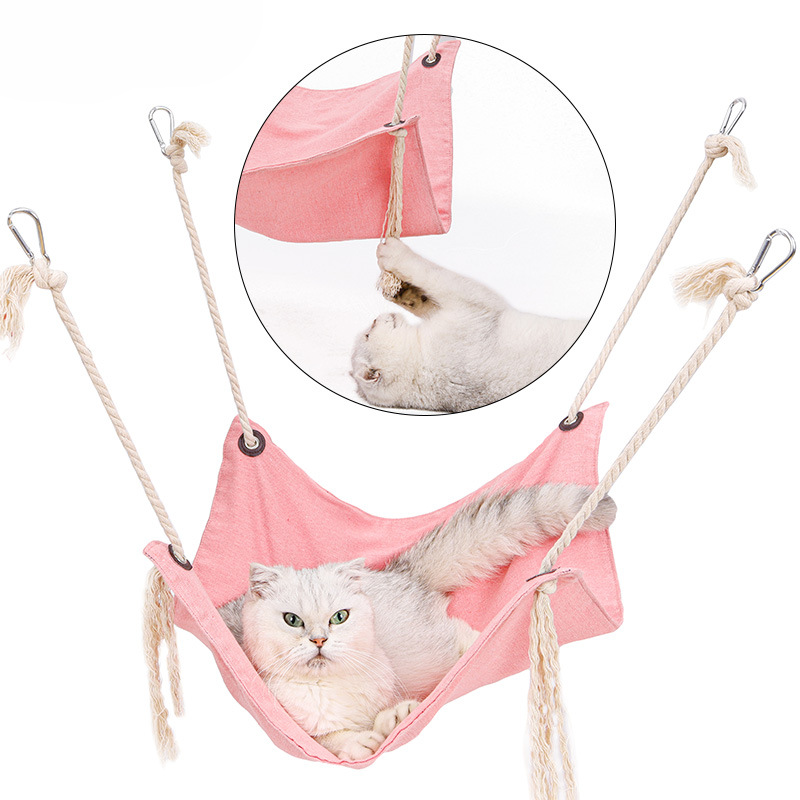 Breathable Cotton Hemp Cat Hammock