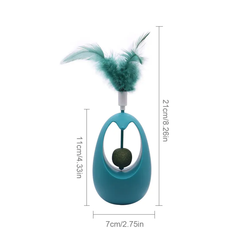 Self-entertaining Feather Cat Wand Toy for Cats