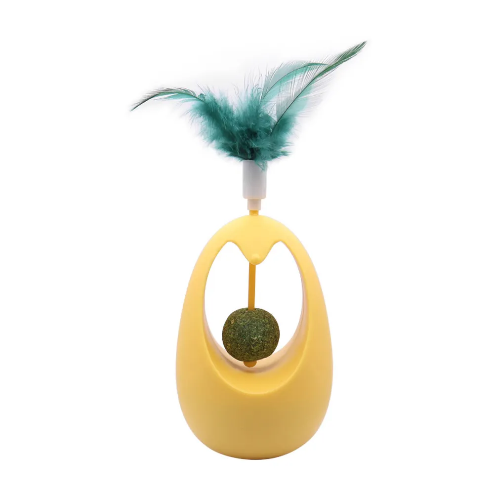 Self-entertaining Feather Cat Wand Toy for Cats
