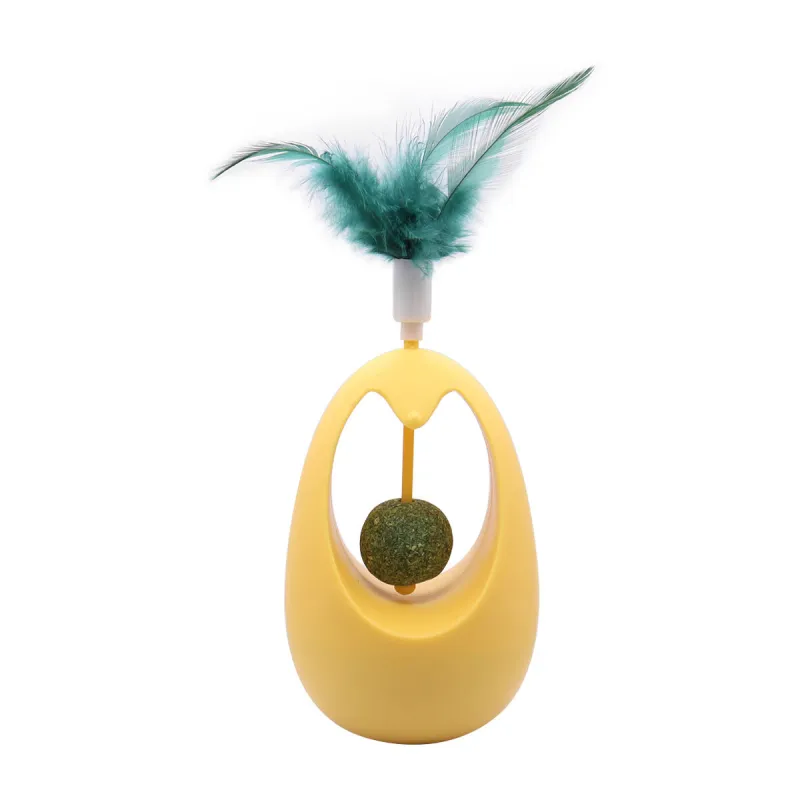Self-entertaining Feather Cat Wand Toy for Cats