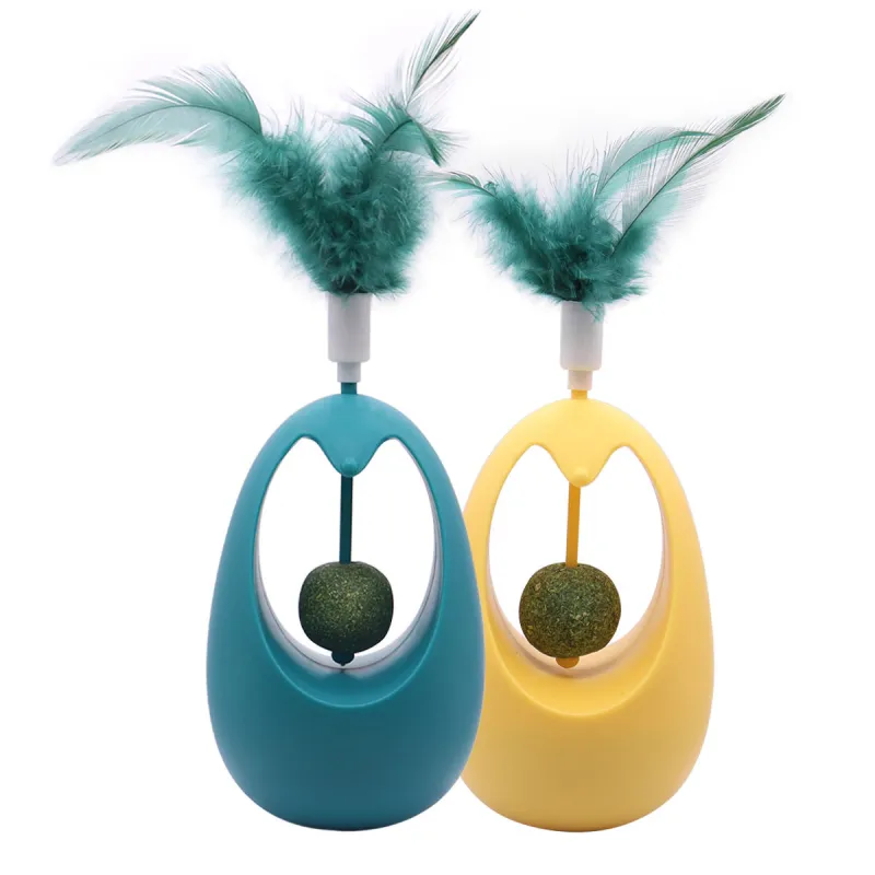 Self-entertaining Feather Cat Wand Toy for Cats