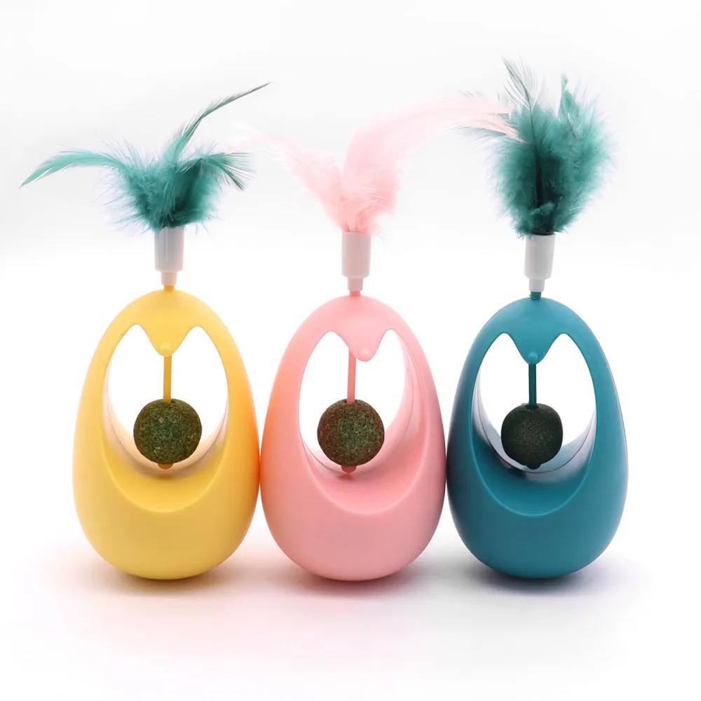 Self-entertaining Feather Cat Wand Toy for Cats