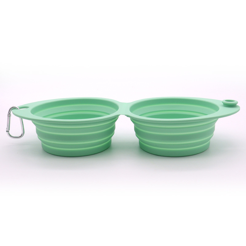 Pet Silicone Foldable Double Bowl