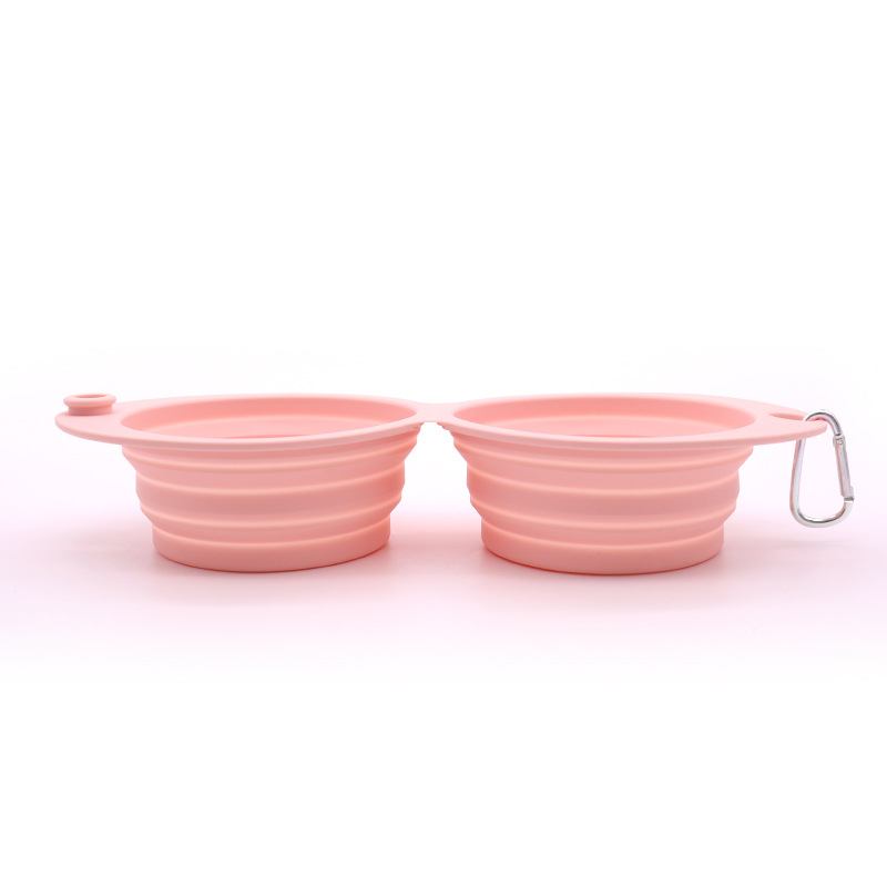 Pet Silicone Foldable Double Bowl