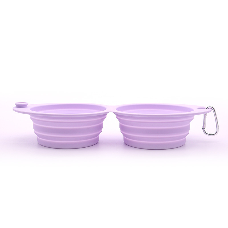 Pet Silicone Foldable Double Bowl