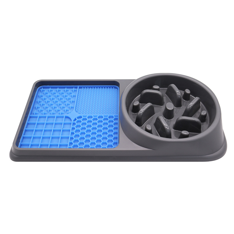 Dual-purpose Pet Slow eating Licking Plate