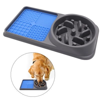 Dual-purpose Pet Slow eating Licking Plate 02