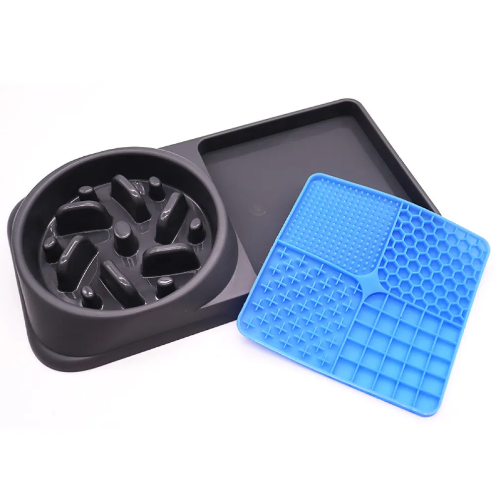 Dual-purpose Pet Slow eating Licking Plate