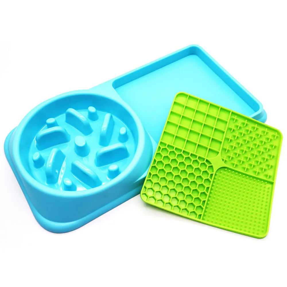 Dual-purpose Pet Slow eating Licking Plate