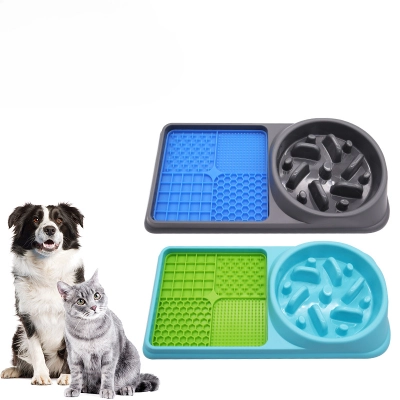 Dual-purpose Pet Slow eating Licking Plate 01