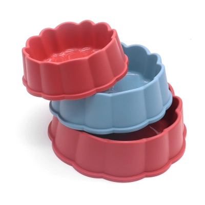 Floral Pet Bowl Anti-Spill Large Capacity 01